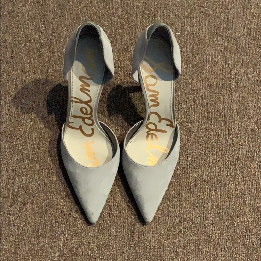 Sam Edelman Grey Suede Heels